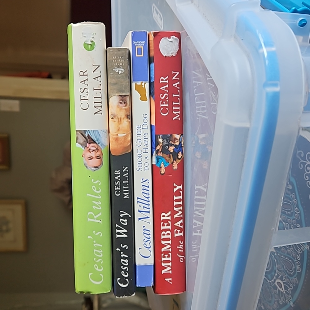Cesar Milan's Dog books. Four in good condition.